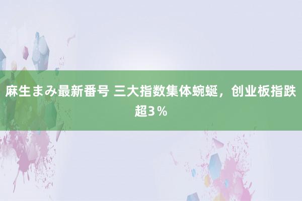 麻生まみ最新番号 三大指数集体蜿蜒，创业板指跌超3％